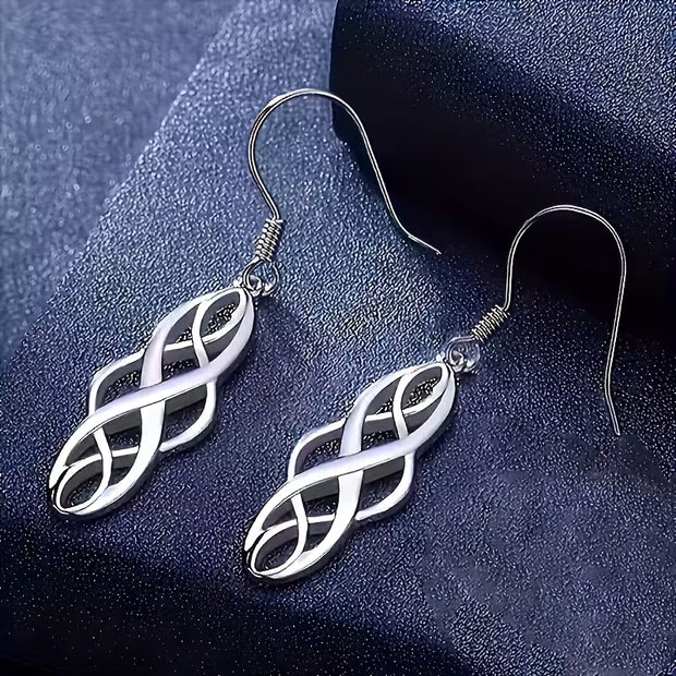 Celtic Knot Design Pendant Earrings – Elegant Minimalist Style (Daily Casual Wear) – .9"