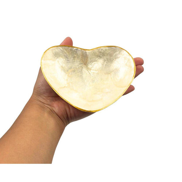 Shell Heart Trinket Holder (Iridescent Natural Shell)