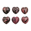 💖 1’’ Rhodonite Hearts - Pocket-Sized with Gorgeous Color ✨ - Carvings