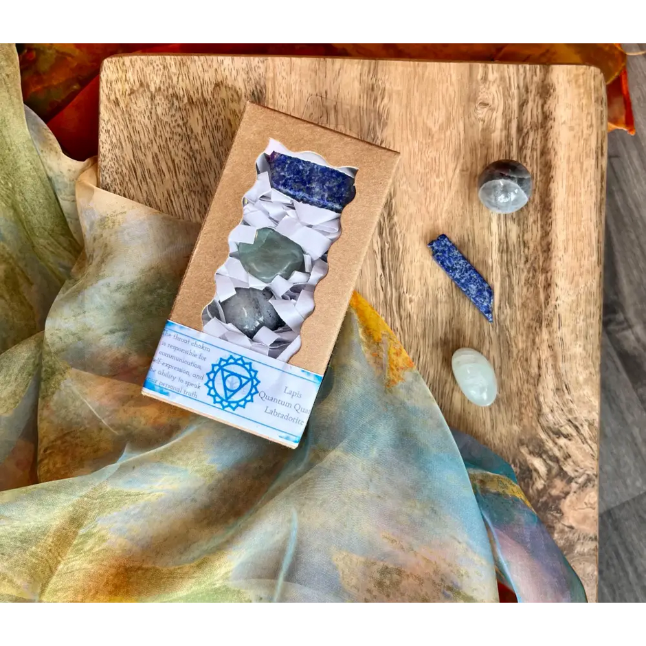 3 Crystal Chakra Boxes - Throat Chakra - Boxes & Chests