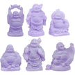 Frosted Acrylic Feng Shui Figurine – 1-inch Buddha (Purple) (Set of 6)