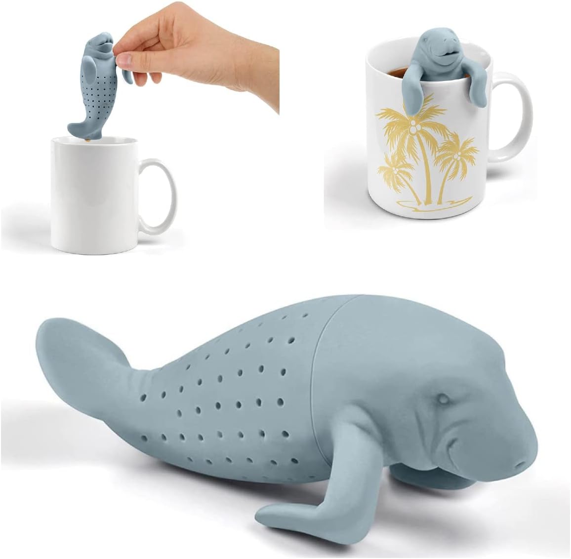 Silicone Manatee Creature Loose Leaf Tea Strainer