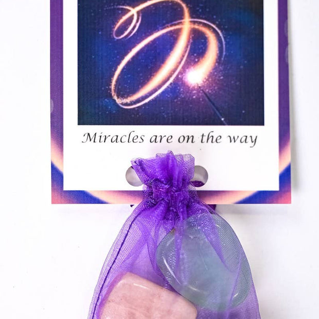 Miracle Crystal Tumble Healing Bag (Aqua Onyx, Moonstone, Moss Agate + Rose Quartz)