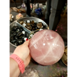 7’’ Huge Gorgeous Rose Quartz Sphere – Heart Chakra Healing Crystal | The Mystical Moons