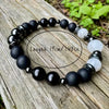 Moonstone, Clear Quartz, Shungite, and Hematite Crystal Bead Bracelet