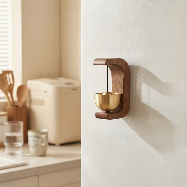 Japanese Style Chime Door Bell (Brass and Wood) – 3 x 1.6"