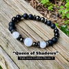 Moonstone, Clear Quartz, Shungite, and Hematite Crystal Bead Bracelet