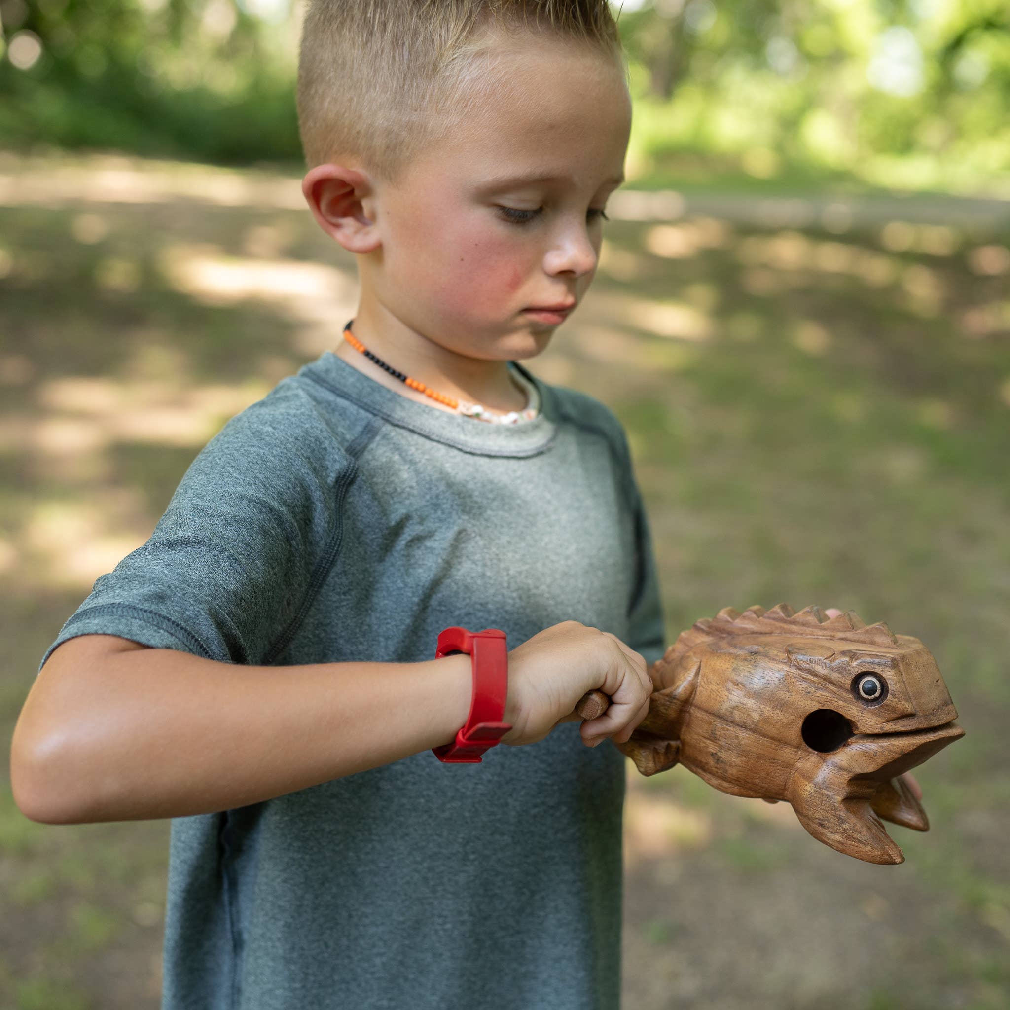 Wooden Croakin’ Frog Small 3 Inch | Mini Sound Instrument & Fun Gift