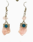 Raw Stone Dangle Earrings (Assorted Stones) – Stainless Steel