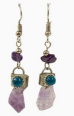 Raw Stone Dangle Earrings (Assorted Stones) – Stainless Steel