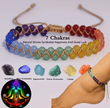 Seven Chakra Yoga Cat’s Eye Stone Bracelet / Anklet (Adjustable Slide Closure)