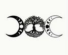 Triple Goddess Car Decal (Black) — 3.4” H x 9” L