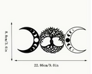 Triple Goddess Car Decal (Black) — 3.4” H x 9” L