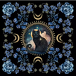 Moons with Cat Altar Cloth 29.5 x 29.5
