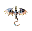 Dragon-shaped earring held between fingers against a neutral background