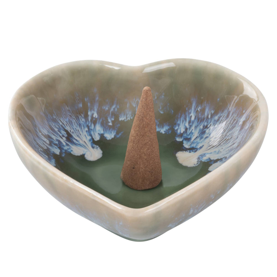 Heart Shape Ceramic Trinket Holder (Approx. 3.25" x 3.25")
