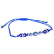 Adjustable Bracelets Blue Evil Eye w/ Gems - Jewelry