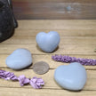 Angelite Stars Hearts and Moon Carvings - Heart - Carvings