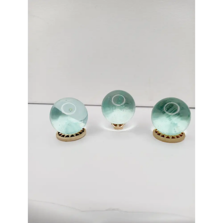 🔵✨ Aqua and Blue Obsidian Spheres – Calm Insight and Spiritual Protection 🌊 - aqua