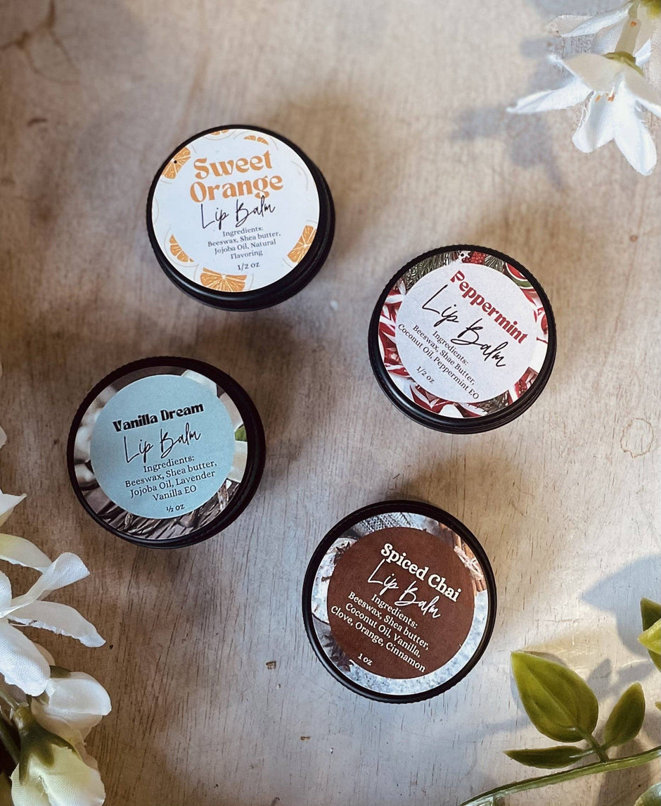 Natural Lip Balm: Peppermint Botanical Lip Care  .5oz tin