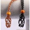 Basket Macrame Crystal Necklace - black - Jewelry