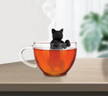 🐾🖤 Black Cat Silicone Tea Steeper – Whimsical Magic for Your Tea Ritual! ☕ - Teas & Accessories