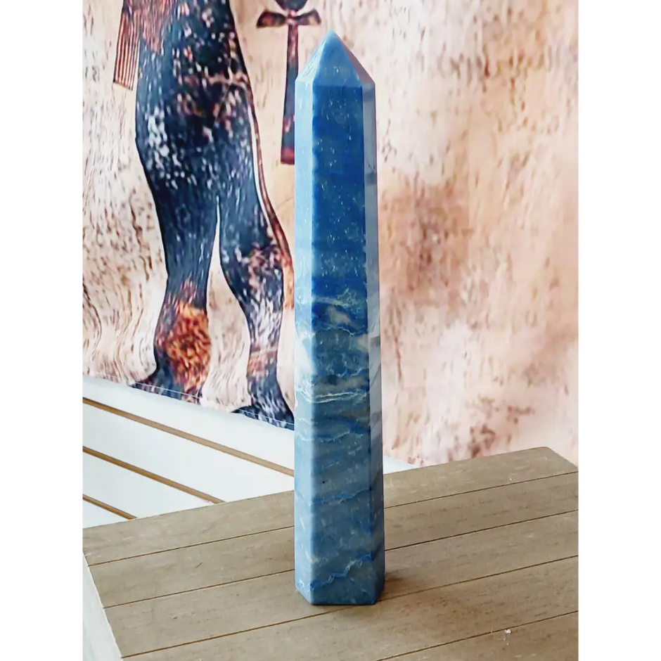 💙✨ Blue Aventurine Tower – Insight Calm and Empowered Communication 🗼 - 12’’ - Towers