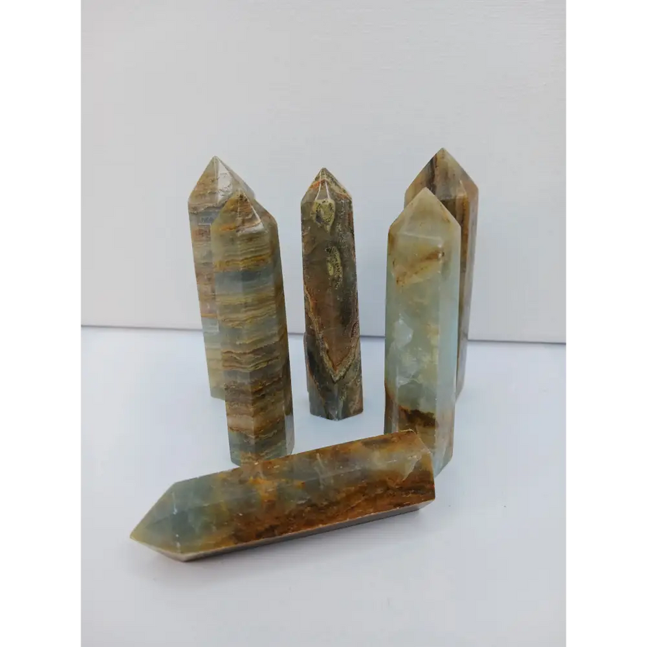 💙✨ Blue Onyx Point 3 to 3.5 Inch – Calm Focus and Spiritual Strength 🔮 - Towers