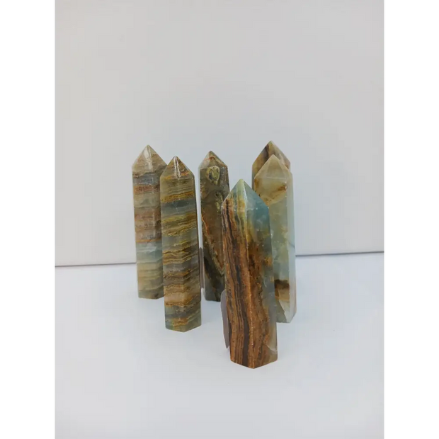 💙✨ Blue Onyx Point 3 to 3.5 Inch – Calm Focus and Spiritual Strength 🔮 - Towers