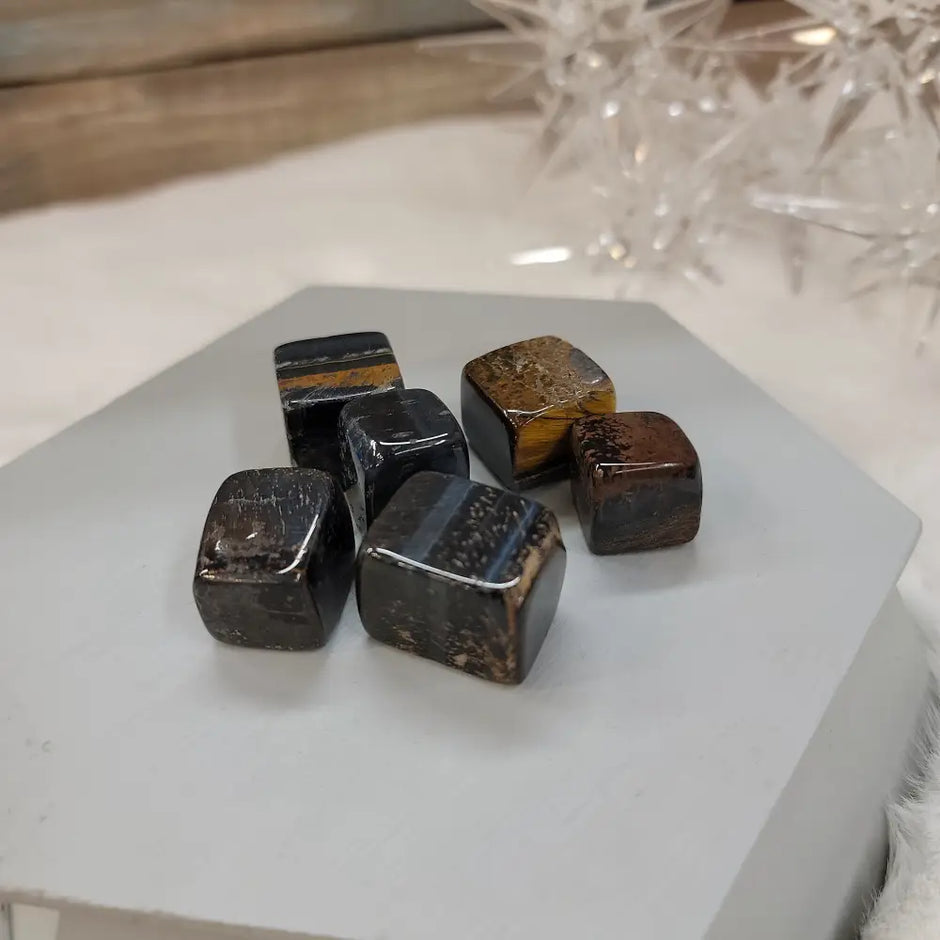 Blue Tiger’s Eye Cubes - Tumbles
