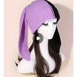 Bunny Beanie Stocking Cap Hat - Black/Purple - Clothing & Apparel