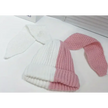 Bunny Beanie Stocking Cap Hat - Pink/White - Clothing & Apparel