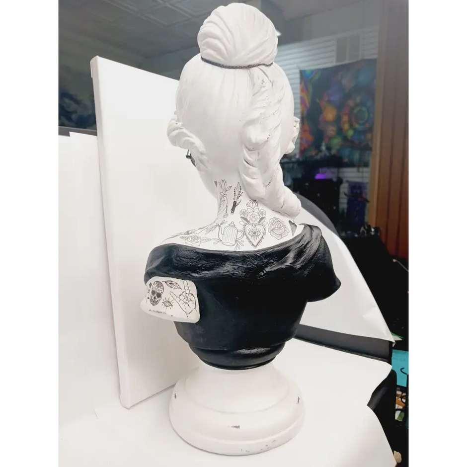 🗿✨ Bust Statues with Tattoos – Bold Artistry Modern Magic and Unique Decor!🎨 Made by Samantha Dentterder