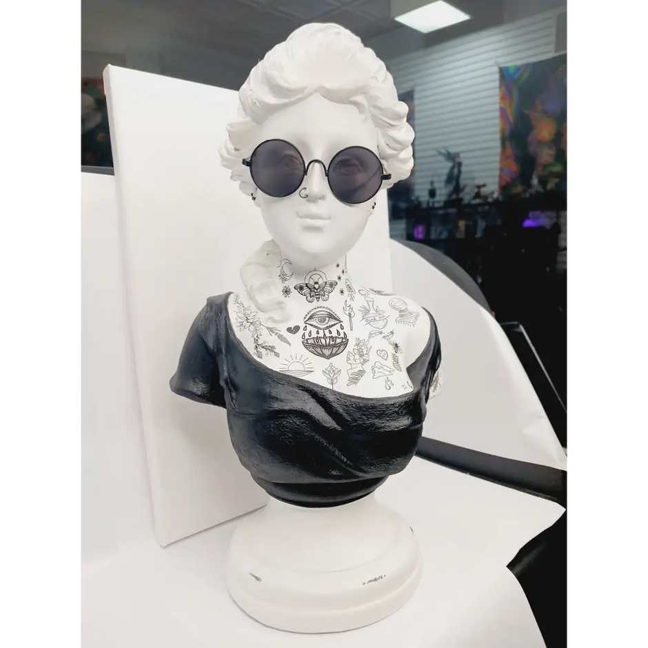 🗿✨ Bust Statues with Tattoos – Bold Artistry Modern Magic and Unique Decor!🎨 Made by Samantha Dentterder - ’Sami’