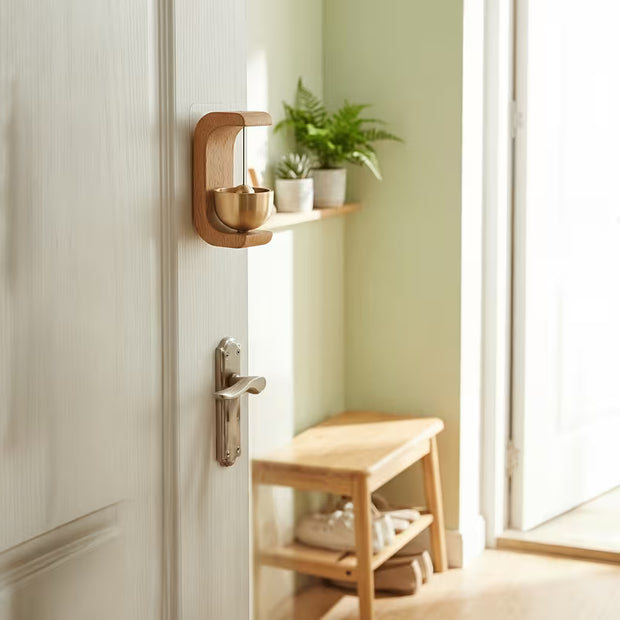 Japanese Style Chime Door Bell (Brass and Wood) – 3 x 1.6"