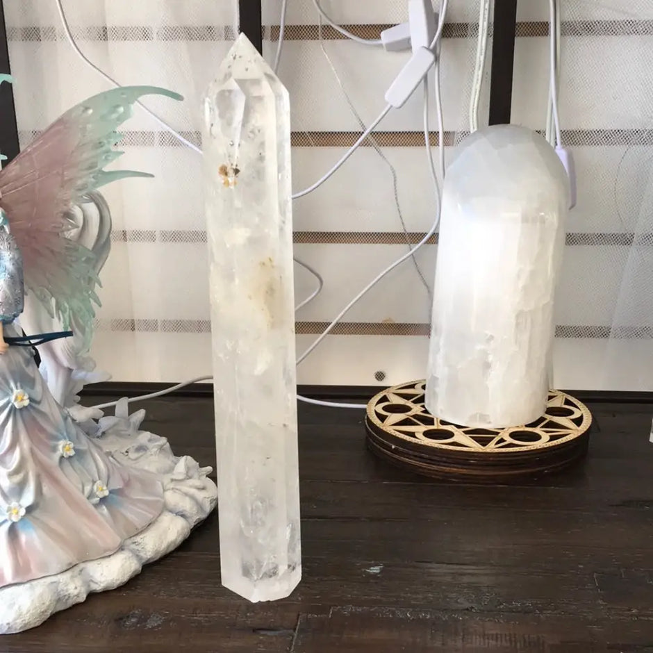 Huge Clear Quartz Tower – Gorgeous Clarity & Amplifying Energy 🤍✨ - 4- 10.25’’ - Towers