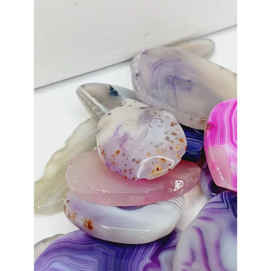 🌈✨ Colorful Agate Slab – Vibrant Energy and Creative Transformation 💎 - Carvings