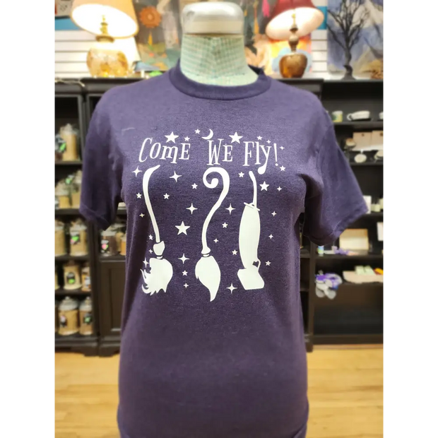 Come We Fly - Spiritual Tshirt Designs - Purple / Small - Clothing & Apparel