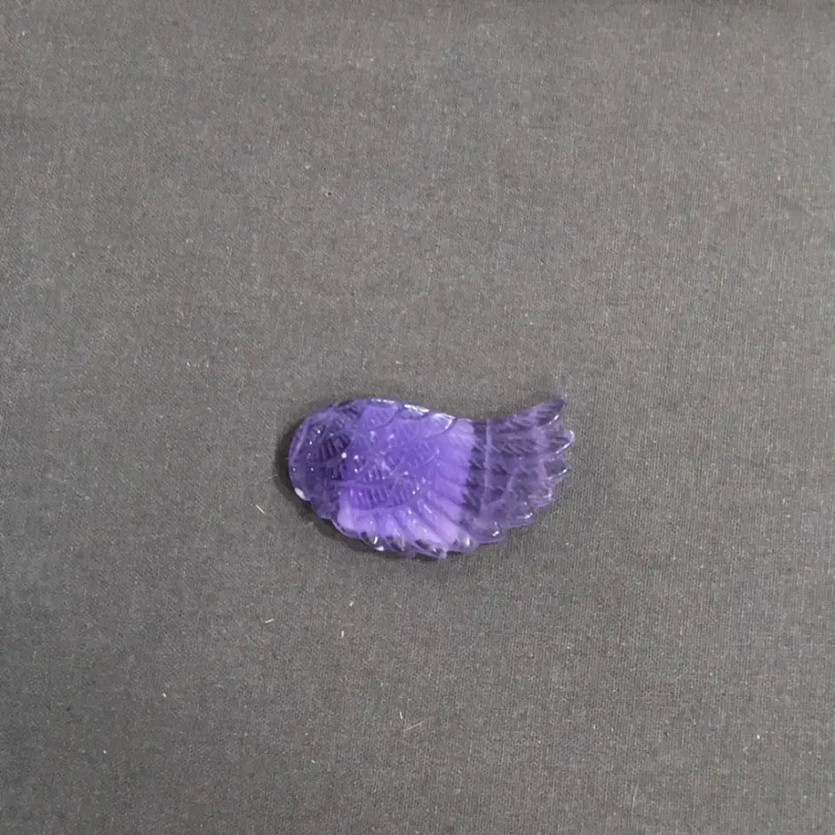 Crystal Angel Wings 2.5’’ – Guardian Angel Energy | The Mystical Moons - Purple Fluorite - 1 - Carvings