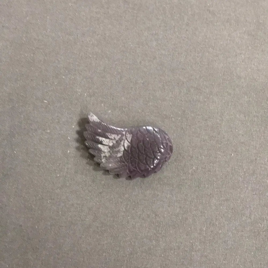 Crystal Angel Wings 2.5’’ – Guardian Angel Energy | The Mystical Moons - Rainbow Fluorite - 3 - Carvings