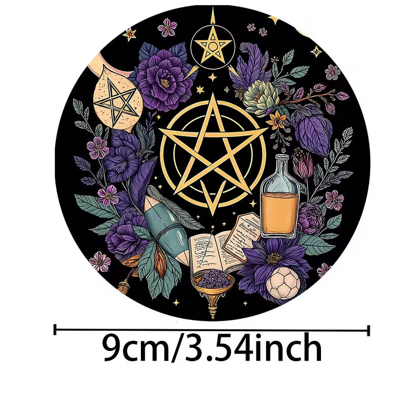 2pcs/Set Mysterious Witchcraft Totem Cup Coaster Set – 3.54