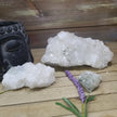 Diamond Calcite Natural Clusters on Green Apophyllite - Specimens