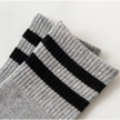 Dobby Socks - Light Gray/Black Band - Clothing & Apparel