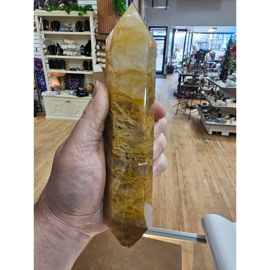 🌞✨ Double Terminated Golden Healer Quartz (9’’) – Powerful Healing Amplified Energy & Divine Light! 🌟 - 1 - Towers