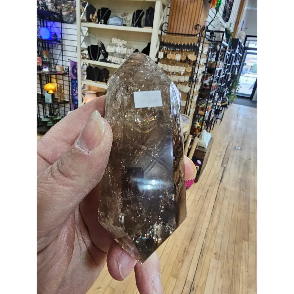 🌈🖤 Double Terminated Smoky Quartz with Rainbows – Grounding Protection & Illuminated Energy! ✨ - 3 - Towers