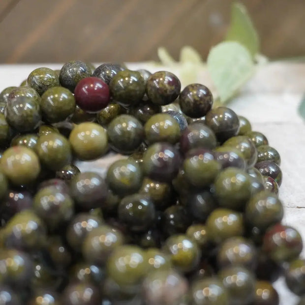 🐉✨ Dragon’s Blood Jasper Bracelet 8mm – Courage Vitality and Protection 🌿 - OMC BRACELETS