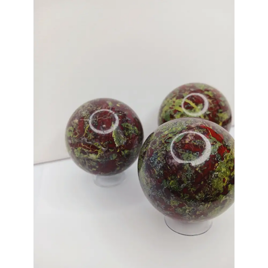 🐉✨ Dragon’s Blood Jasper Sphere – Courage Vitality and Ancient Wisdom! 🌿 - Spheres