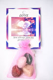 Love Crystal Tumble Healing Bag (Rose Quartz, Green Onyx, Moonstone + Red Jasper)