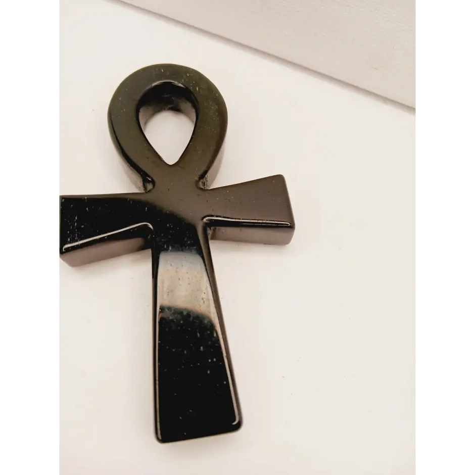 🔑✨ Egyptian Ankh Carvings 4–4.5’’ – Eternal Life Protection and Sacred Power 🌟 - 6 - Obsidian - Carvings