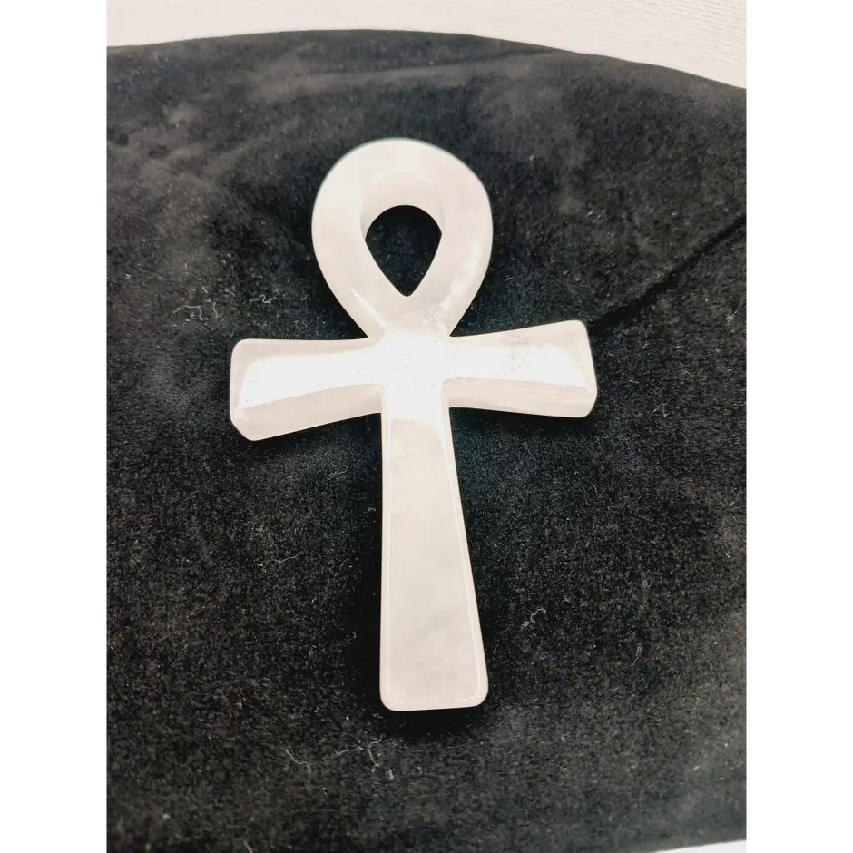 🔑✨ Egyptian Ankh Carvings 4–4.5’’ – Eternal Life Protection and Sacred Power 🌟 - 2 - Rose Quartz - Carvings